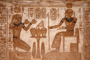 The great temple of Abu Simbel by Egyptian Egyptian