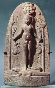 Cippus depicting Horus as a child standing on crocodiles