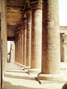 Columns in the Pronaos of the Temple of Horus by Egyptian Ptolemaic Period