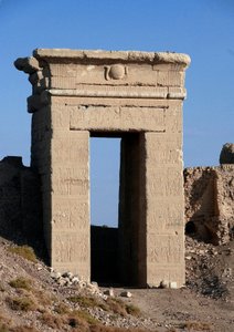 Egyptian antiquity: View of the Arch of the North Gate, Temple of Hathor, Denderah, Egypt