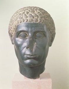 The Brooklyn Black Head, possibly from Mitrahineh, Late Ptolemaic Period (c.50 BC) by Egyptian Ptolemaic Period