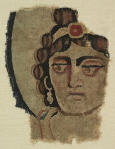 Fragment of a Womans Head, Coptic