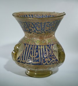 Mosque Lamp in the name of al Malik al Nasu Muhammad, c.1300-1340
