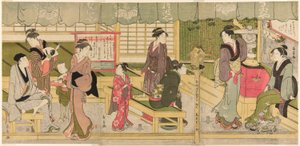 The Front Room of the Naniwaya by Eishōsai Chōki
