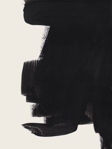 Abstract Black Brushstroke