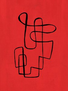 Bold Red Abstract Line