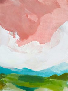 Dreamy Pink Sky Hills