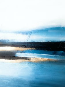 Golden Blue Abstract