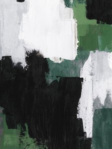 Green Black Abstract Blocks