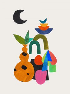 Modern Abstract Moon Shapes