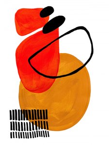 Modern Red Orange Abstract