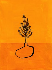Orange Minimalist Plant