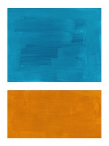 Teal Orange Abstract