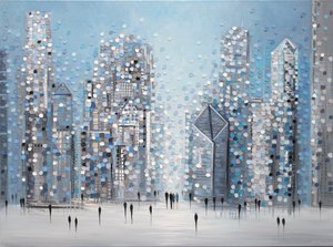 Dotted Cityscape Blue