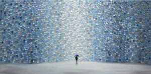 Walking in Blue Rain by Ekaterina Ermilkina