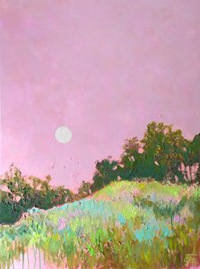 Dreamy Pink Green Hills