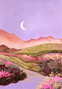 Moonlit Valley Path by Ekaterina Prisich