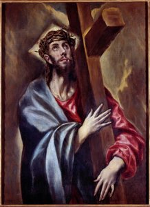 Christ carrying the cross. Painting by Domenikos Theotokopoulos known as El Greco by El Greco
