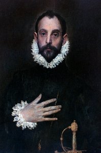 A Nobleman with his Hand on his Chest by El Greco