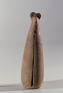Wind instrument in the form of a robed woman, from Lorestan, Iran, early 1st millennium BC