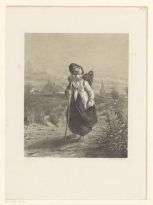 Girl with Basket on Her Back