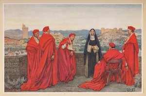St. Catherine of Siena negotiating with Pope Gregory XI on behalf of the Florentines.