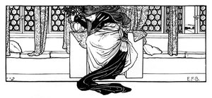 A Woman Sleeping in a Chair by Eleanor Fortescue Brickdale