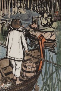 Illustration to The Tale Synko-Philipko by Elena Dmitryevna Polenova