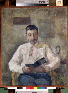 Portrait of the Russian painter Mikhail Matiouchine by Elena Guro