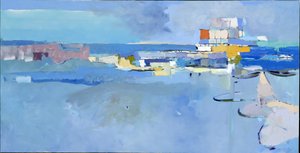 Calm Abstract Seascape by Elena Shraibman