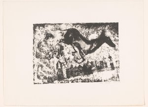 Man and Deer in Front of City by Elias Stark (possibly)