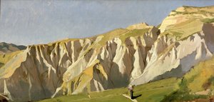 Cliffs of Volterra by Elihu Vedder