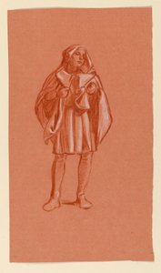 Study of a figure in a hooded costume, ca. 1885
