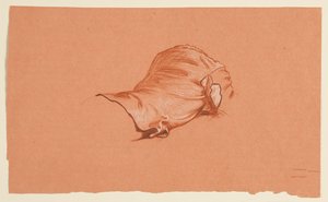 Drapery Study for Costumed Male Torso by Elihu Vedder