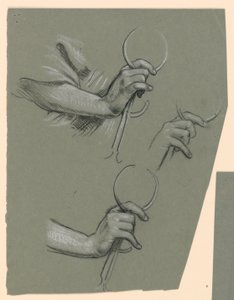 Studies of Hands Holding Calipers