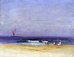 On the Beach by Elioth Gruner
