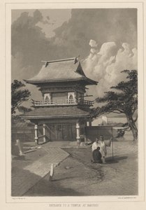 Entrance to a Temple at Hakotadi, 1855