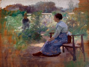 Woman Seated in a Garden