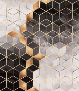 Abstract Gold Marble Cubes
