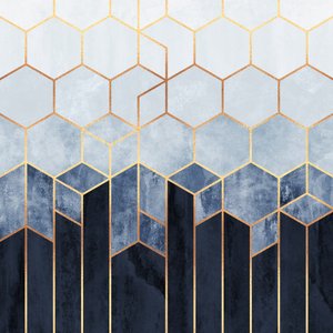 Golden Blue Hexagons
