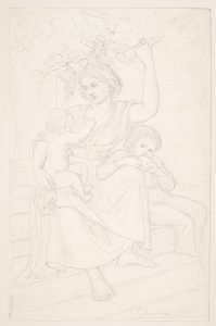 An Italian Woman with Two Children by Elisabeth Jerichau Baumann