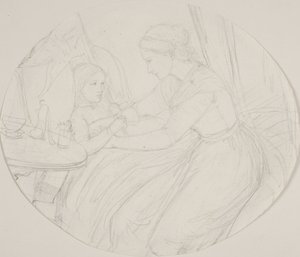 A Young Woman by a Sick Child