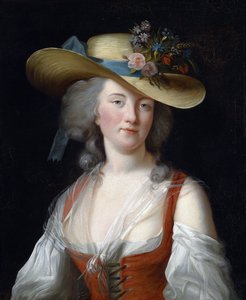Portrait of Anne Catherine Le Preudhomme de Chatenoy, Countess of Verdun, as a Gardener by Elisabeth Louise Vigee Lebrun