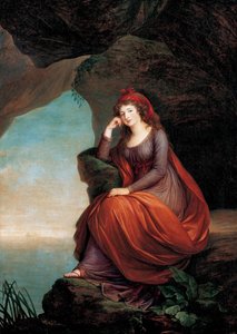 Portrait of Maria Josepha Hermenegilde von Liechtenstein, Princess Esterhazy, as Ariadne at Naxos by Elisabeth Louise Vigee Lebrun