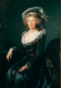Portrait of Marie Therese of Bourbon Naples, Queen of Naples and Sicily (1772-1807) (Painting by Elisabeth Vigee Lebrun, 1790) by Elisabeth Louise Vigee Lebrun
