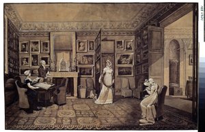 Drawing Room in the Baryatinsky House in Altona by Elisabeth Louise Vigee Lebrun