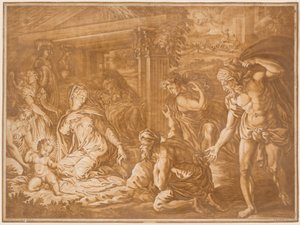 The Adoration of the Shepherds by Elisha Kirkall after Perino del Vaga