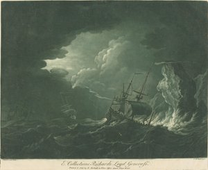 Shipping Scene from the Collection of Richard Lloyd by Elisha Kirkall after Willem van de Velde the Elder