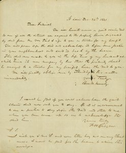 Letter to Frederick Saugrain from Eliza Kennerly, December 24, 1841