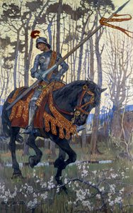 A Knight in Armour Travels through the Forest, Illustration from 